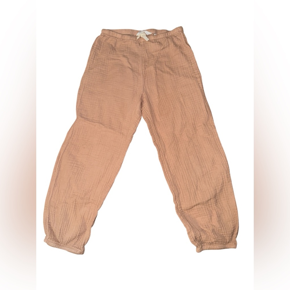 Cotton Muslin Casual Tan Pants Size 7